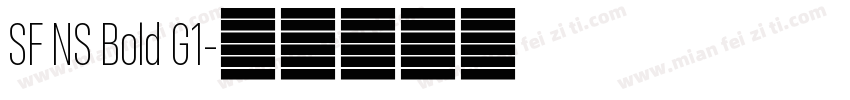 SF NS Bold G1字体转换
